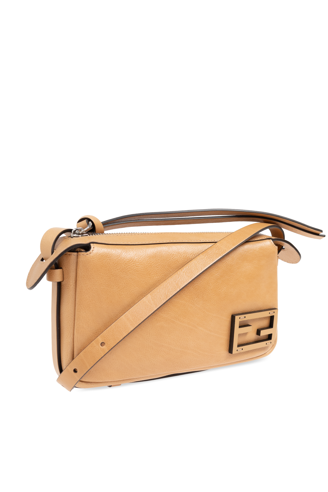 【関税負担無】FENDI BEIGE LEATHER BAGUETTE SHOULDER BAG Fendi Baguette 2023 Re-edition Shoulder Bag Beige Wool ref
